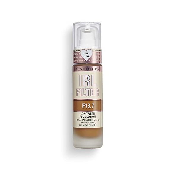 Makeup Revolution, Irl Filter, Longwear, Fond de Teint, F13.7, 23ml