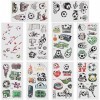 10 Feuilles Autocollant de Tatouage de Football Tatouage Temporaire Lumineux Sticker de Tatouage Rougeoyant de Vacances Tatou