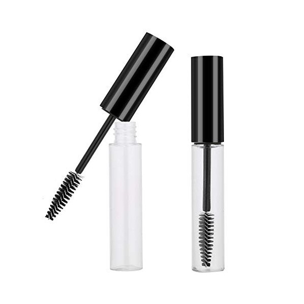 Tube de Mascara Vide avec Brosse à Cils, Transparent, Crème pour Cils, Rechargeable, pour la Croissance des Cils, DIY, 10ml 