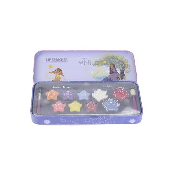 Lip Smacker Wish Lip & Face Tin, Ensemble de Maquillage Enfants Inspiré de Disney Wish avec Gloss à Lèvres et Crèmes dans Dif