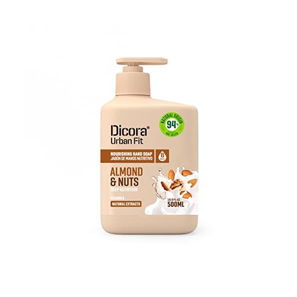 Dicora® Urban Fit - Savon liquide mains Amande & Noix - 500ml