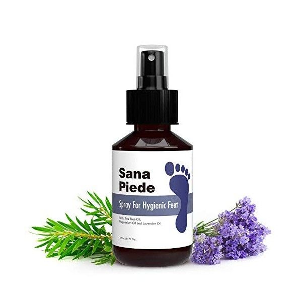 Anti mycose des pieds BIO de Sana Piede |100 ml| Spray pour Soin des Pieds |Soins Antifongique naturel |Huile essentielle Arb