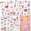 SUGERU® 100+ paillette Tatouage Enfant 12Feuilles ,Doux pour la peau faux Tatouage ephemere enfant fille garçon Cadeau,Pinata