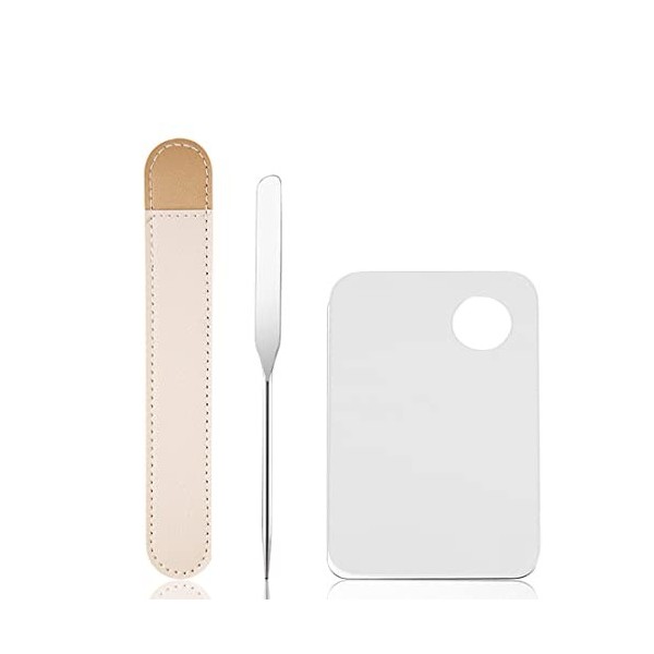 XPEX Makeup spatula Spatule de Maquillage en Acier Inoxydable, Spatule de Fond de,Spatule maquillage Outil Ergonomique Dagit