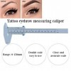 Règle De Pochoir À Sourcils, Pied À Coulisse Réutilisable Pour Mesurer Les Sourcils, Règle De Positionnement Permanente Des S