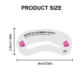 24 Modèles Pochoir Sourcils Pochoirs de Sourcils Réutilisables Outil Sourcil Outils de Maquillage Imperméables les Sourcils
