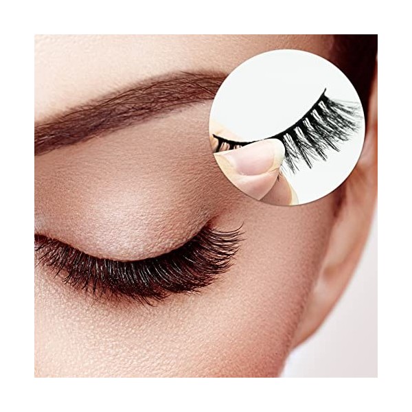 5 Paires 3D Faux Cils Naturels Lashes En ŒIl De Chat Réutilisables Faux Cils De Vison Faits À La Main Cat Eye Lashes Doux Fak