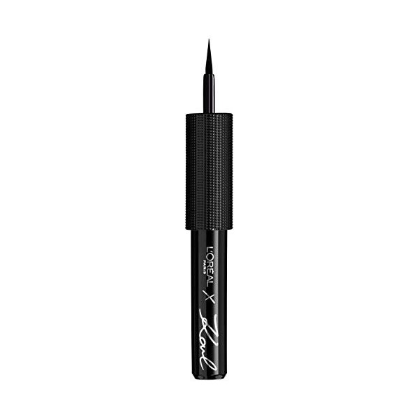 LOréal Paris Karl Lagerfeld Eyeliner N°11 Rock Blue Black Eyeliner liquide noir métallisé de la collection exclusive Karl La