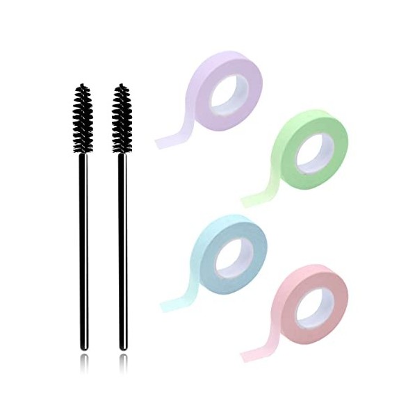 4 Rouleaux Ruban de Cils Ruban Extension de Cils Micropore Tissu Respirant Extension de Bandes Cils pour Eyelash Extension Ta