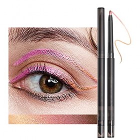 Erinde Crayon eyeliner en gel pailleté multichrome, hautement pigmenté, durable et imperméable, eyeliner brillant, résistant 