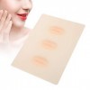 Lot de 3 feuilles de maquillage 3D en silicone pour pratiquer le tatouage des lèvres, maquillage permanent pour débutants