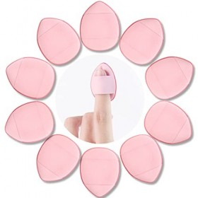 10-Pack Finger Compact Makeup Mini Poudre Compacte pour Fond de Teint Liquide Cosmétiques Outils Humides et Secs-Rose