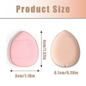 10-Pack Finger Compact Makeup Mini Poudre Compacte pour Fond de Teint Liquide Cosmétiques Outils Humides et Secs-Rose