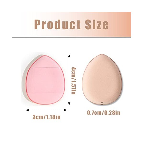 10-Pack Finger Compact Makeup Mini Poudre Compacte pour Fond de Teint Liquide Cosmétiques Outils Humides et Secs-Rose