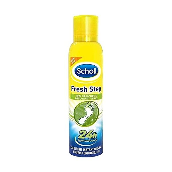 SCHOLL Lot de 3 Flacons de 150 ml Spray Fraîcheur Fresh Step