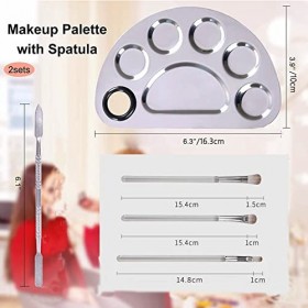 Palettes de maquillage en acier inoxydable Palette de mélange cosmétique Palette de mélange cosmétique professionnelle avec s