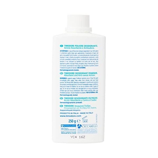 Timodore Poudre Déodorant pour Pieds 250 g