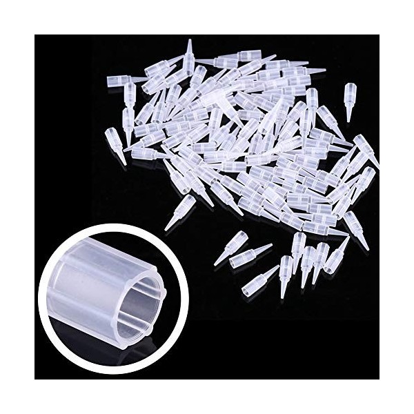 Tatouage Aiguille Tubes, 100Pcs / Set 3Types Aiguilles De Tatouage Caps Buse Conseils Jetables Bouchon Machine Fournir 1R 3R 