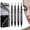 Eye Liner Tampon, 4PCS Eyeliner Stamp Liquide Eye Liner Liquide Imperméable, Stylo Eyeliner Avec Tampon, Eyeliner Liquide Noi