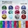 WLLHYF Lot de 12 paillettes multicolores pour le visage et le corps, le visage, les cheveux, les yeux, le maquillage, le nail