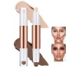 MTUVKGT Bâton de Contour Crème, Concealer Stick, Bâton de Surbrillance de Contour Highlighter à Double Extrémité, Facile à Es