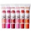 Kukubird 6pcs Lip Tattoo Peel & Reveal Gloss à Lèvres Imperméable Teinte à Lèvres Femme Fille Maquillage Beauté