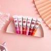 Kukubird 6pcs Lip Tattoo Peel & Reveal Gloss à Lèvres Imperméable Teinte à Lèvres Femme Fille Maquillage Beauté