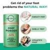 O Naturals Poudre pour les pieds et éliminateur dodeurs de pieds pour chaussures avec huile darbre à thé, contrôle naturel 