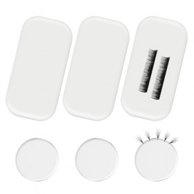 Lot de 6 supports de cils en silicone transparent antidérapant pour extensions de cils réutilisables