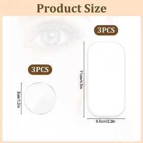 Lot de 6 supports de cils en silicone transparent antidérapant pour extensions de cils réutilisables