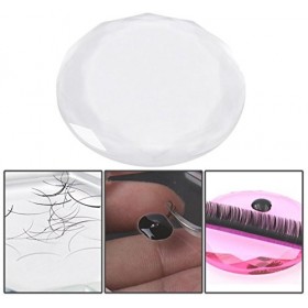 Faux cils Pierre Pad, support de colle pour cils en cristal rond Faux yeux séparateur de cils colle palette adhésives extensi