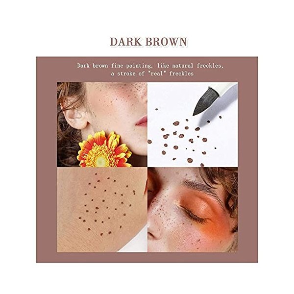 Natural Freckle Pen, Stylo de maquillage de tache de rousseur, Faux Freckle Pen Soft Brown Long Lasting Waterproof Dot Spot P