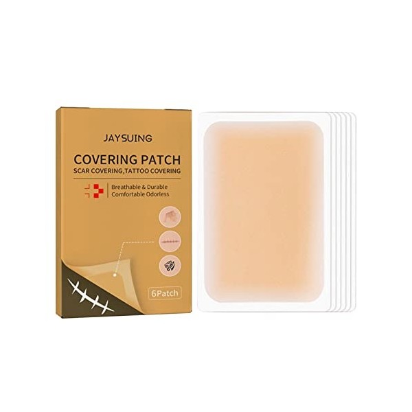 Povanjer 6pcs Tattoo Cover Up Sticker, Patch Ultra-Mince, Protection pour Tatouage, Ruban Respirant pour Tatouage et Imperfec