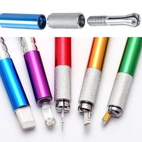 Stylo Microblading Semi Permanent Sourcil Microblading Stylo Manuel Sourcil Tatouage Stylo Microblading Accessoires Bleu 