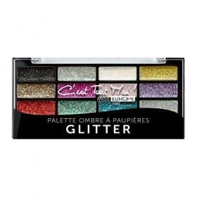 Palette ombre à paupières glitter, 12 couleurs pailletées/Angie / Miss Europe cest tout moi