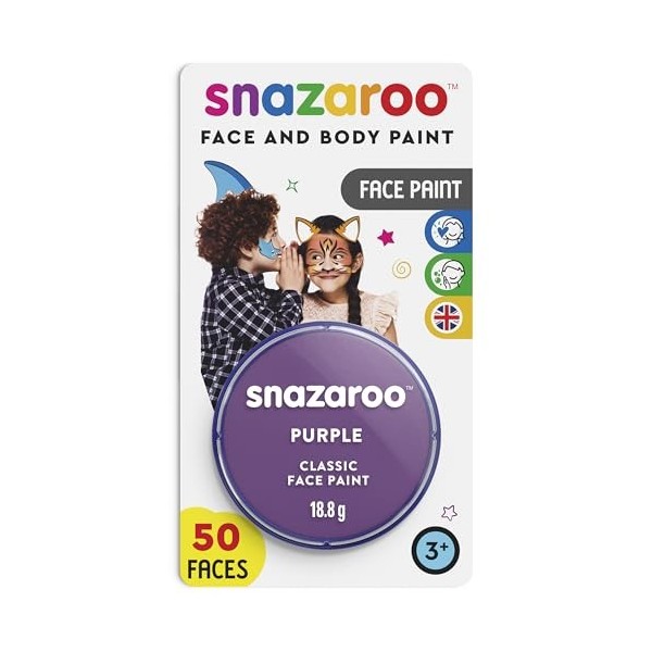 Snazaroo - Peinture Pour Visage et le Corps, Maquillage Pour Visage et Déguisement, Pour Enfants et Adults,Fard Blister 18 ML