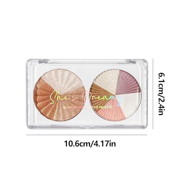 Palette De Fard À Joues Pour Joues, Palettes De Maquillage Surligneur De Joues, Poudre De Maquillage Surligneur De Fard À Jou