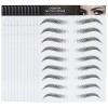 Molain Lot de 12 feuilles dautocollants 4D pour sourcils Étanches et durables Longue durée 132 paires Style classique