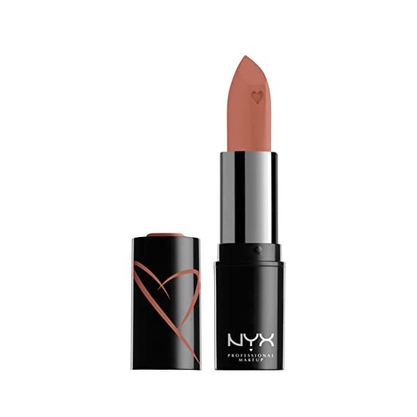 NYX Professional Makeup Rouge à Lèvres Shout Loud Satin, Couleur Ultra-Saturée, Teinte : Silk 03 