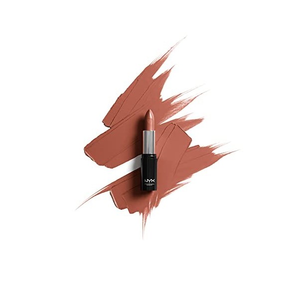 NYX Professional Makeup Rouge à Lèvres Shout Loud Satin, Couleur Ultra-Saturée, Teinte : Silk 03 