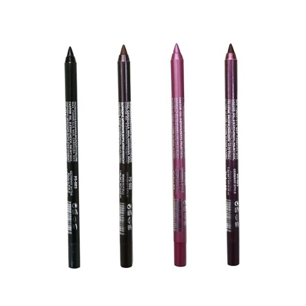 4pcs eyeliner crayon 4 couleurs épreuve deye-eye-liner pailleté durable 8,5 g de maquillage imperméable crayon à paupières e