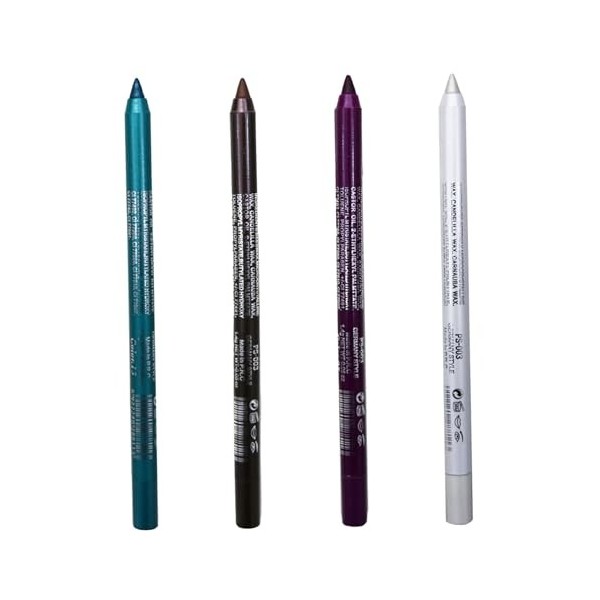 4pcs eyeliner crayon 4 couleurs épreuve deye-eye-liner pailleté durable 8,5 g de maquillage imperméable crayon à paupières e