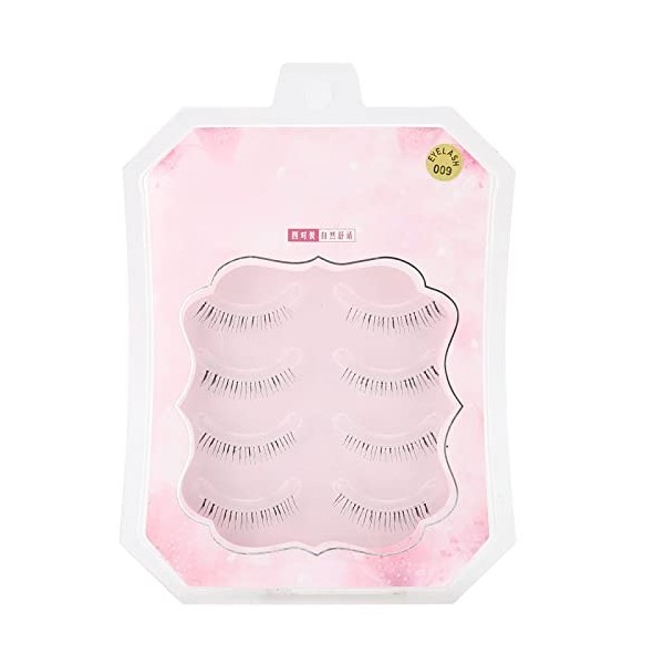 Faux cils inférieurs, 4 paires professionnel doux mat faux cils inférieurs vers le bas greffage de cils outil de maquillage