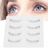 Faux cils inférieurs, 4 paires professionnel doux mat faux cils inférieurs vers le bas greffage de cils outil de maquillage