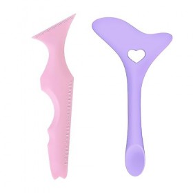 Zuroki 2 Pièces Pochoir Eyeliner, Aide Trait Eyeliner, Silicone Eyeliner Stencils, Eyeliner Stencils Wing Tips, Modèle dEye-