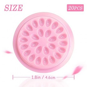 Lot de 20 supports de colle pour extensions de cils - En forme de fleur - Convient pour contenir de la colle à cils et des fa