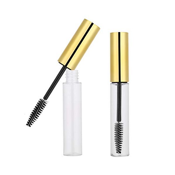 Tube de Mascara Vide de 5 Couleurs 10 Ml, Coquille Vide Liquide de Croissance de Cils Transparent avec Baguette de Cils Boute