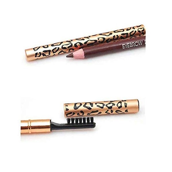 1pc Crayon Sourcils Waterproof Double Face Crayon À Sourcils Avec La Brosse Leopard Sourcils Pen Maculage Yeux Maquillage Com