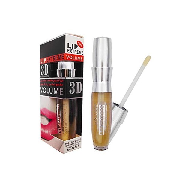 RUSTOO 6 ML Puissant volumisant 3D lèvres pulpeuses Brillant à lèvres sérum à lèvres hydratant Teinte Longue durée Liquide Br