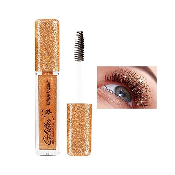 Mascara Pailleté Cils Paillettes Cils imperméable Longue durée 0,21 oz, Cadeaux maquillage pour anniversaire anniversaire Sai